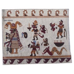 Nice art deco period Peruvian tribal tapestry