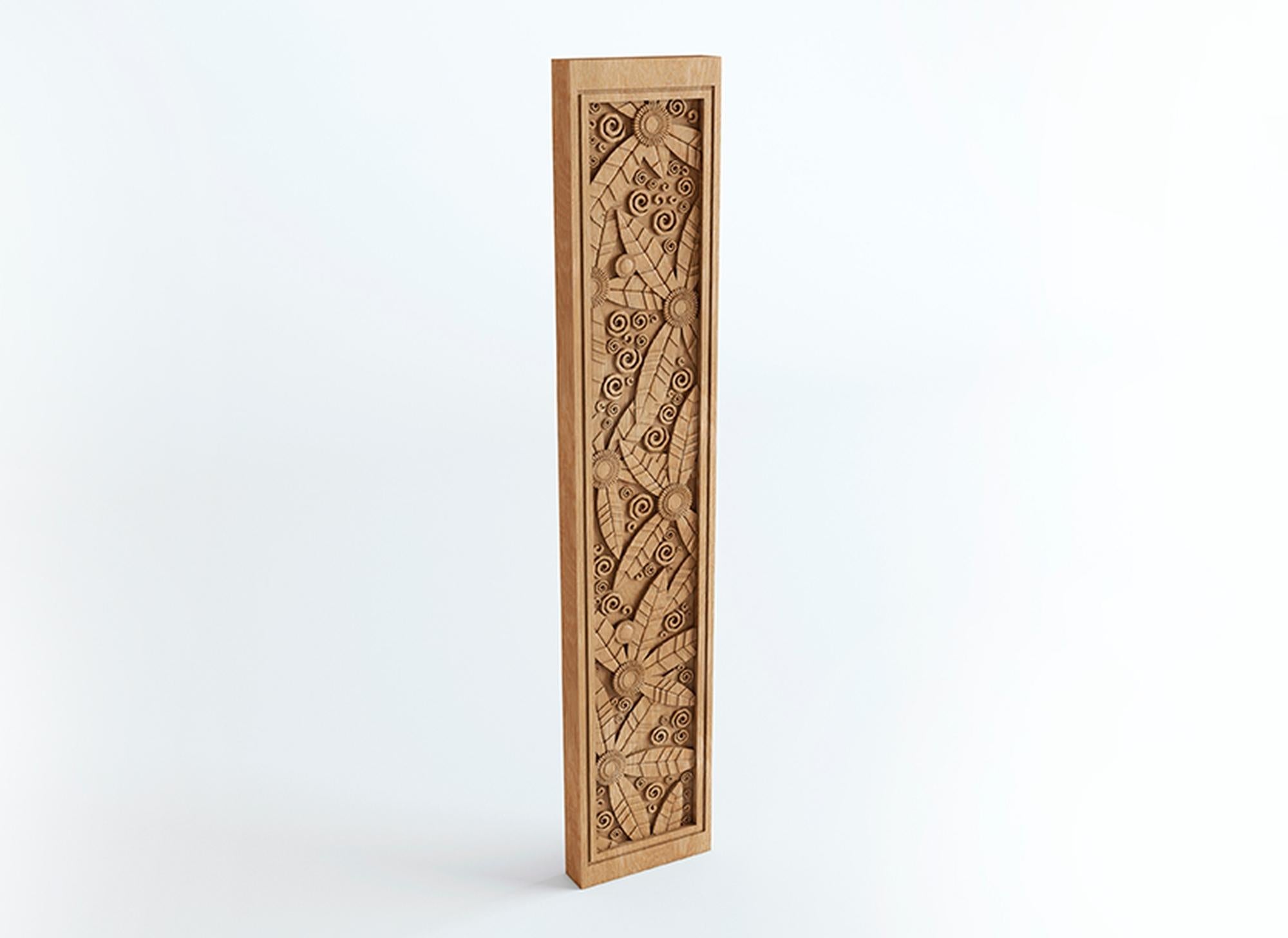 Woodwork Nice Baluster Made of Wood with Floral Pattern, Architectural Exterior Baluster For Sale