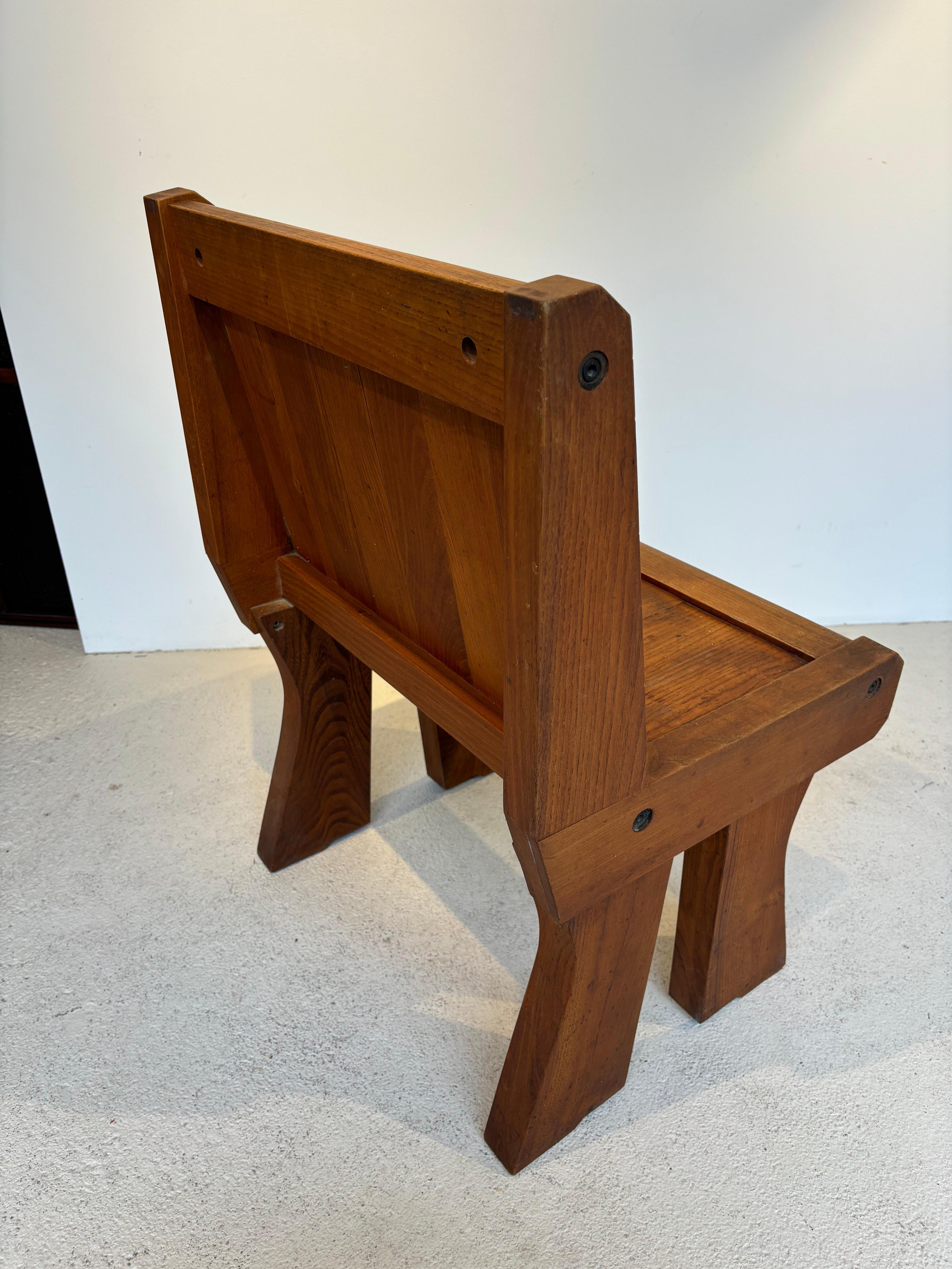Elm Nice bench by Claude Demoyen For Sale
