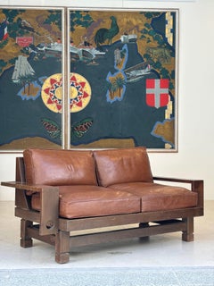 Nice brutalist sofa, circa 1960, France