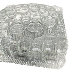 Bella montatura da incasso in vetro a forma di cerchio e quadrato, Germania, anni '70