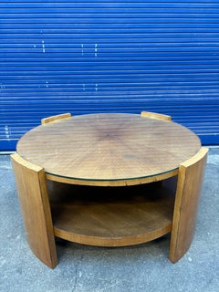 Nice circular coffee table by Jacques Adnet