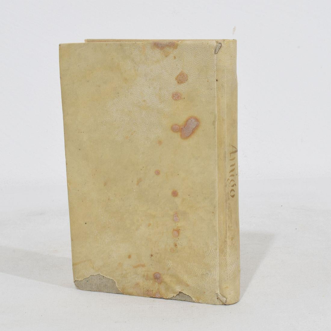 Nice Collection of 18th/ 19th Century Weathered Spanish/ Italian Vellum Books For Sale 7