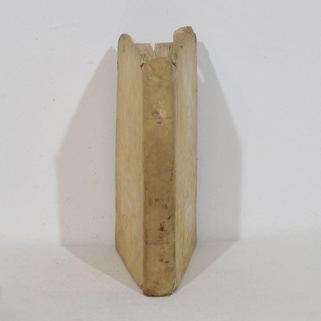 Nice Collection of 18th/ 19th Century Weathered Spanish Vellum Books For Sale 9