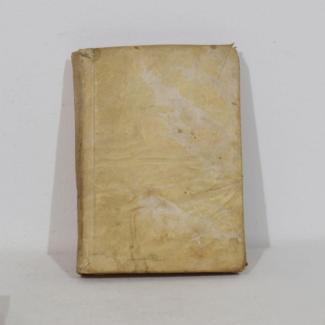 Nice Collection of 18th/ 19th Century Weathered Spanish Vellum Books For Sale 10