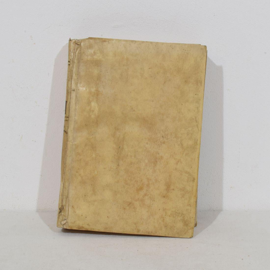 Nice Collection of 18th/ 19th Century Weathered Spanish Vellum Books For Sale 10