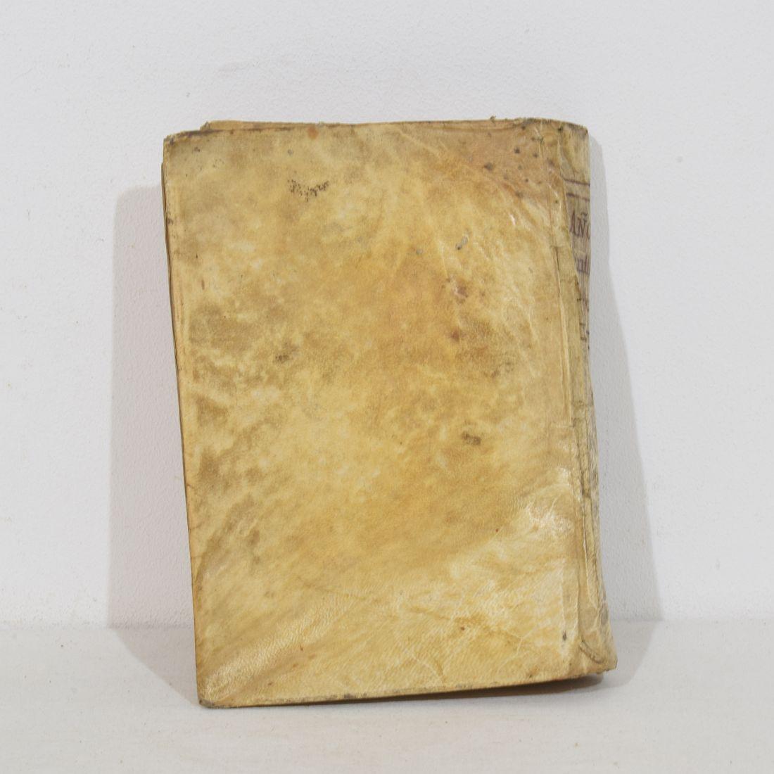 Nice Collection of 18th/ 19th Century Weathered Spanish Vellum Books For Sale 13