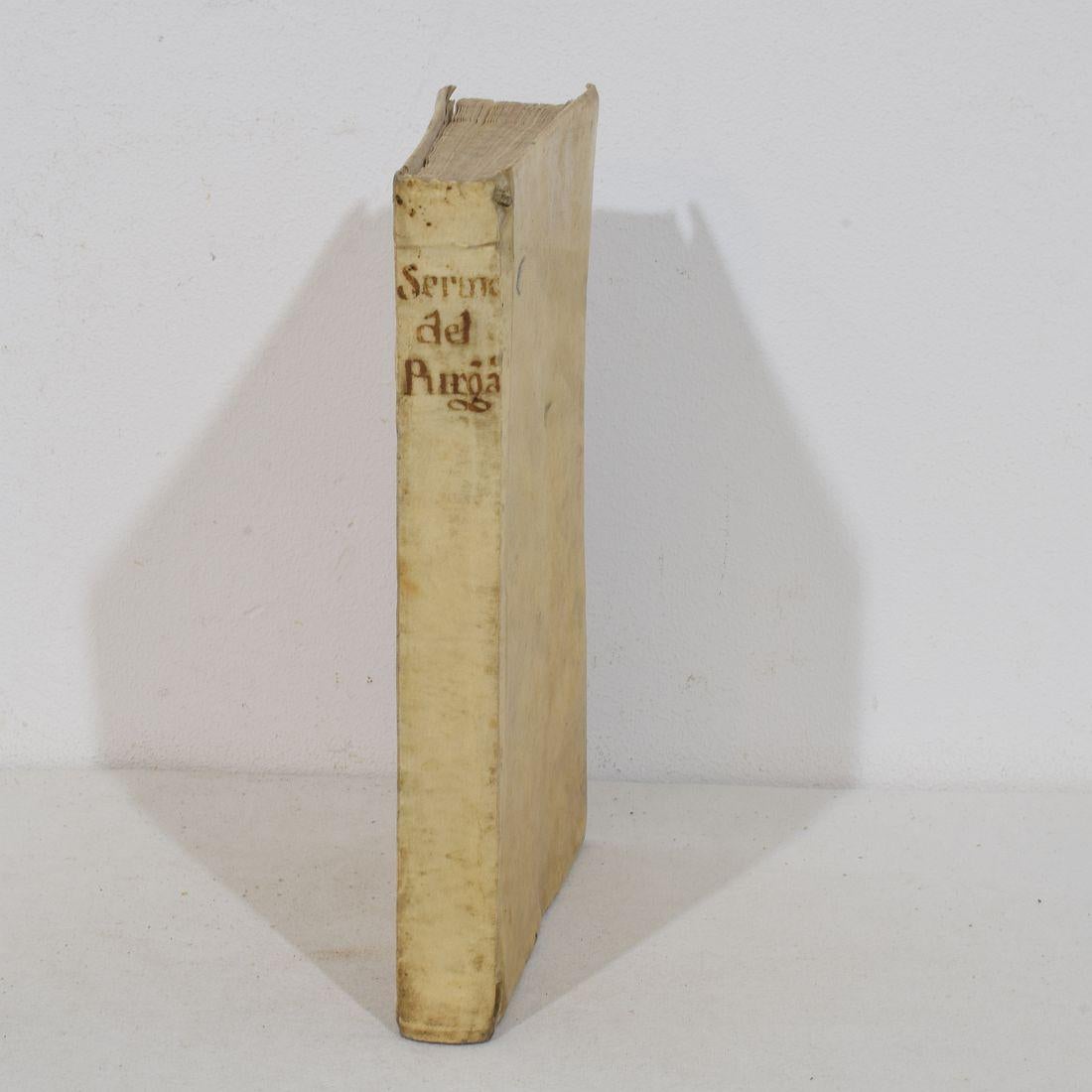 Bella collezione di libri in Vellum spagnolo invecchiato del XVIII/XIX secolo in vendita 13