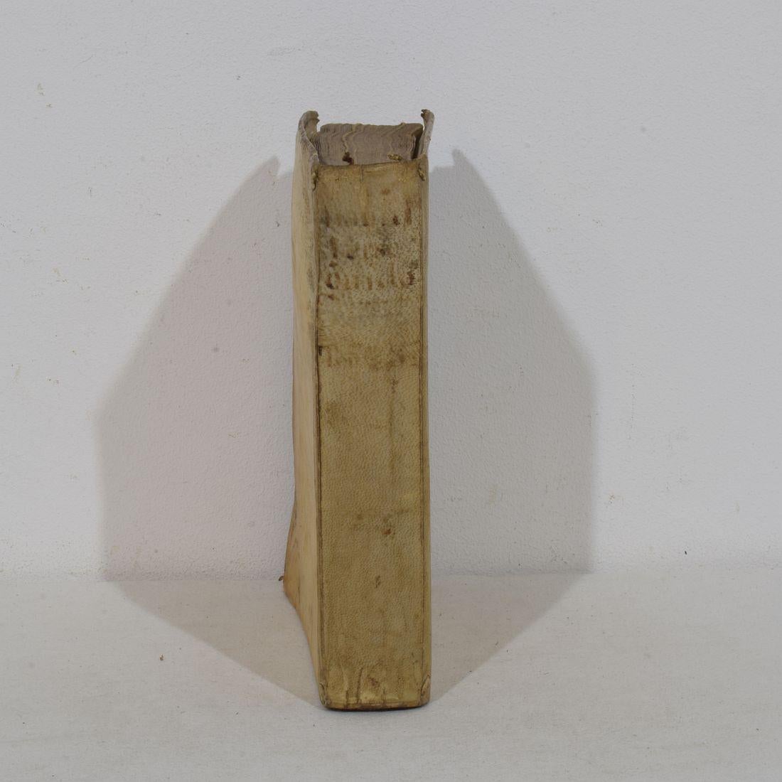 18th Century and Earlier Nice Collection of 18th/ 19th Century Weathered Spanish Vellum Books For Sale