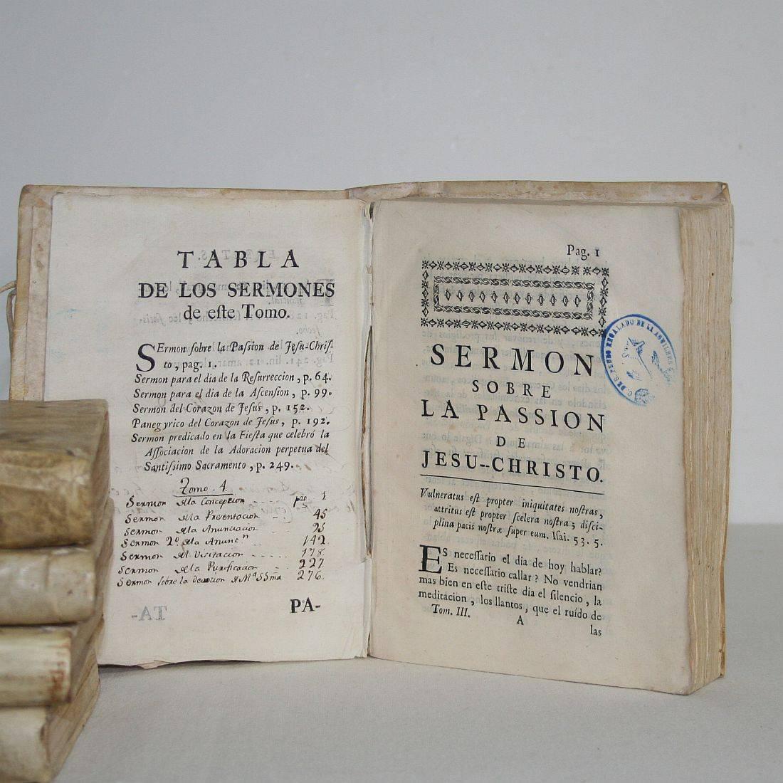 18th Century and Earlier Nice Collection of 18th-19th Century Weathered Spanish Vellum Books