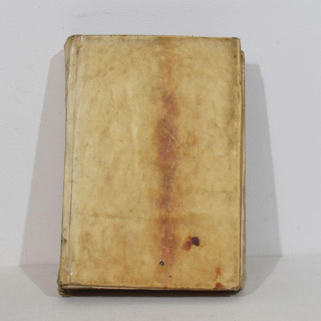 Fino al XVIII secolo Bella collezione di libri in Vellum spagnolo invecchiato del XVIII/XIX secolo in vendita