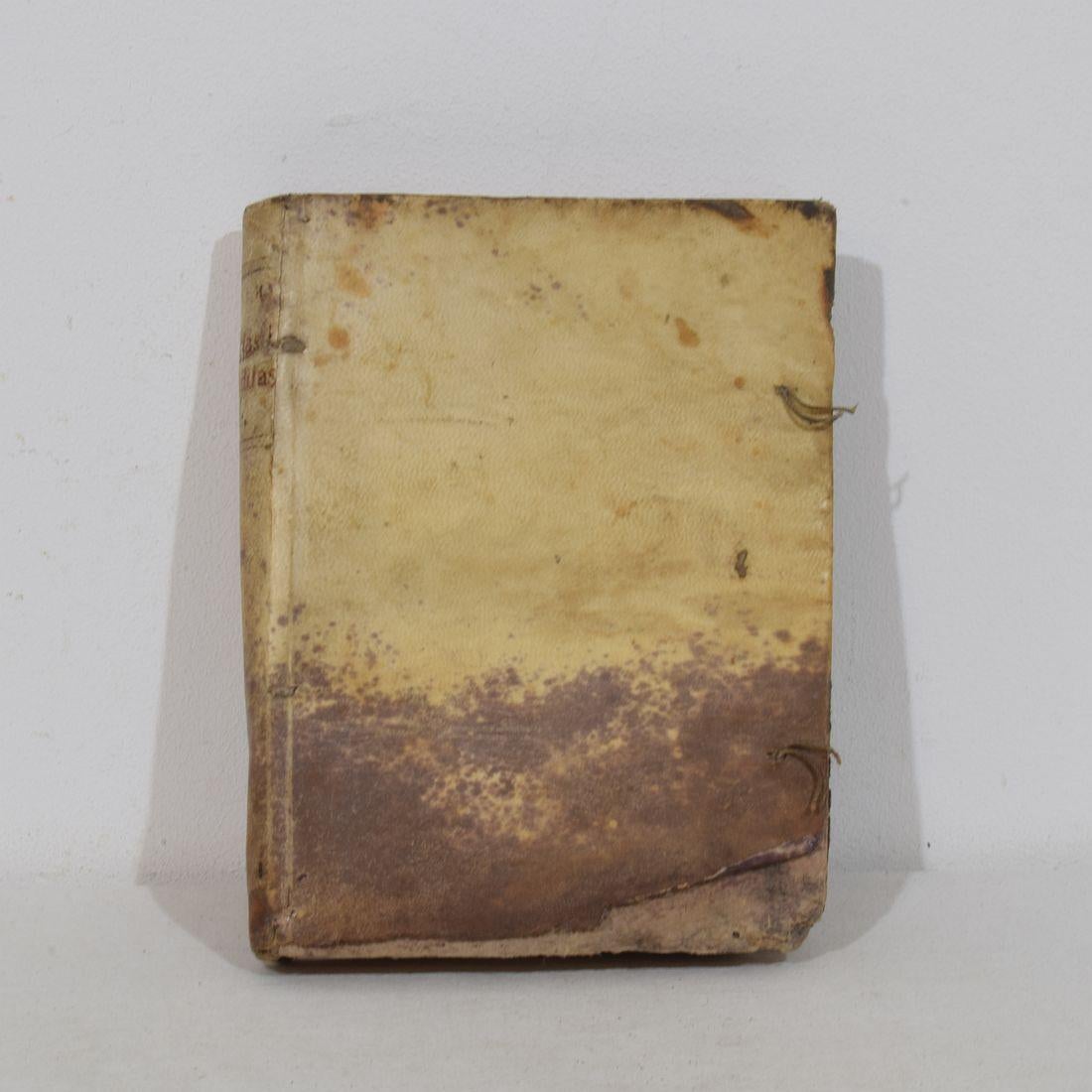 Nice Collection of 18th/ 19th Century Weathered Spanish Vellum Books For Sale 3