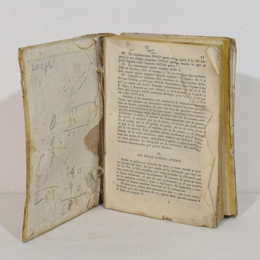 Nice Collection of 18th/ 19th Century Weathered Spanish Vellum Books For Sale 4