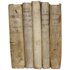 Nice Collection of 18th-19th Century Weathered Spanish Vellum Books