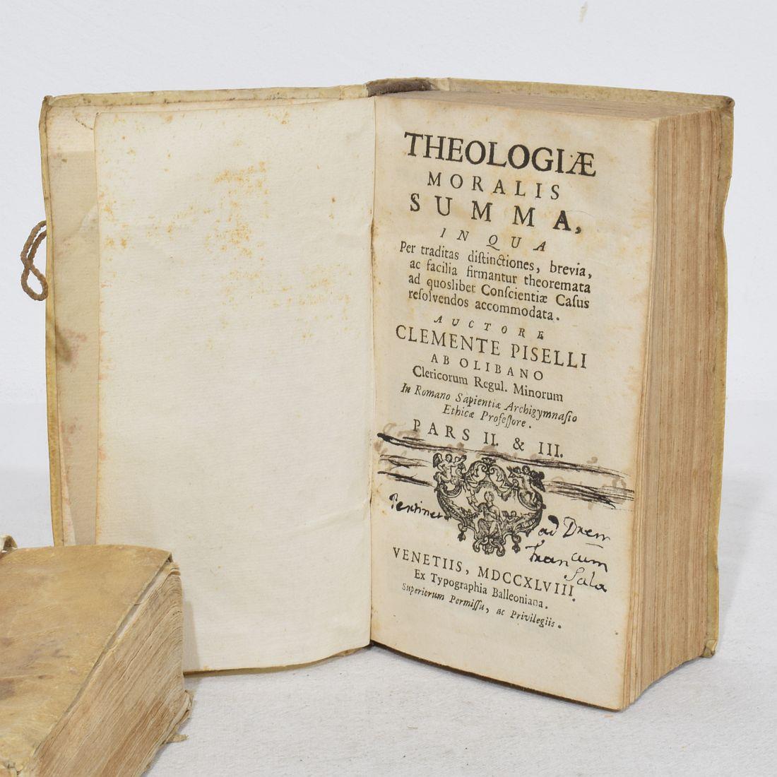 Nice Collection of 18th Century Weathered Spanish/ Italian Vellum Books 8
