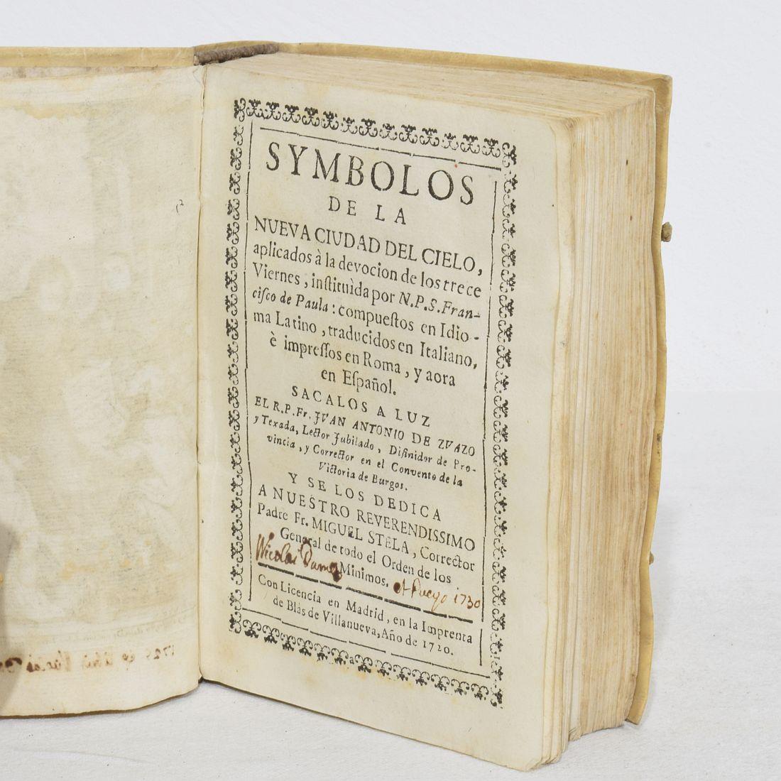 Nice Collection of 18th Century Weathered Spanish/ Italian Vellum Books 14