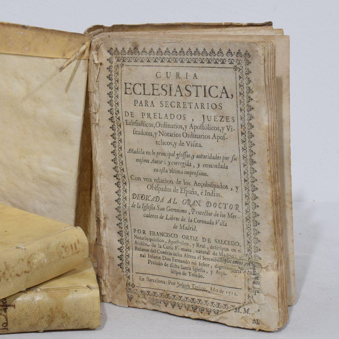 Papier parchemin The Collective of 18th Century Weathered Spanish/ Italian Vellum Books (livres en vélin espagnol/italien du 18e siècle)