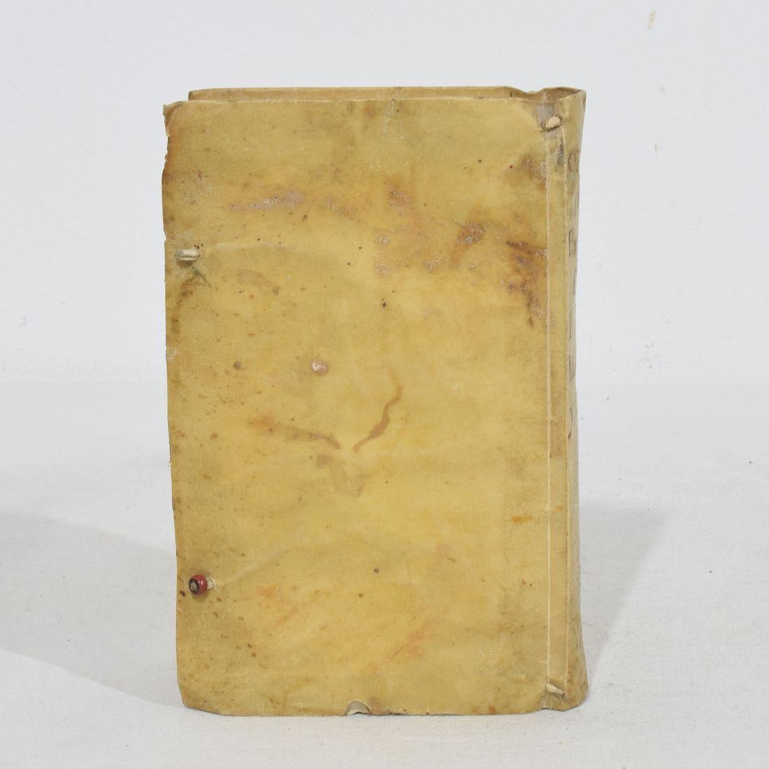 Nice Collection of 18th Century Weathered Spanish Vellum Books For Sale 5