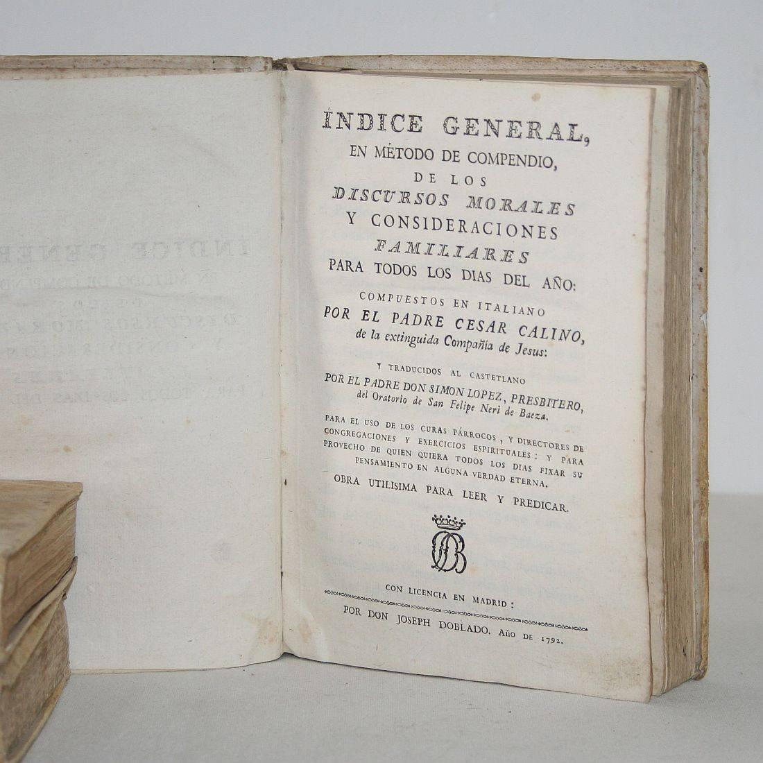 Nice Collection of 18th Century Weathered Spanish Vellum Books 9
