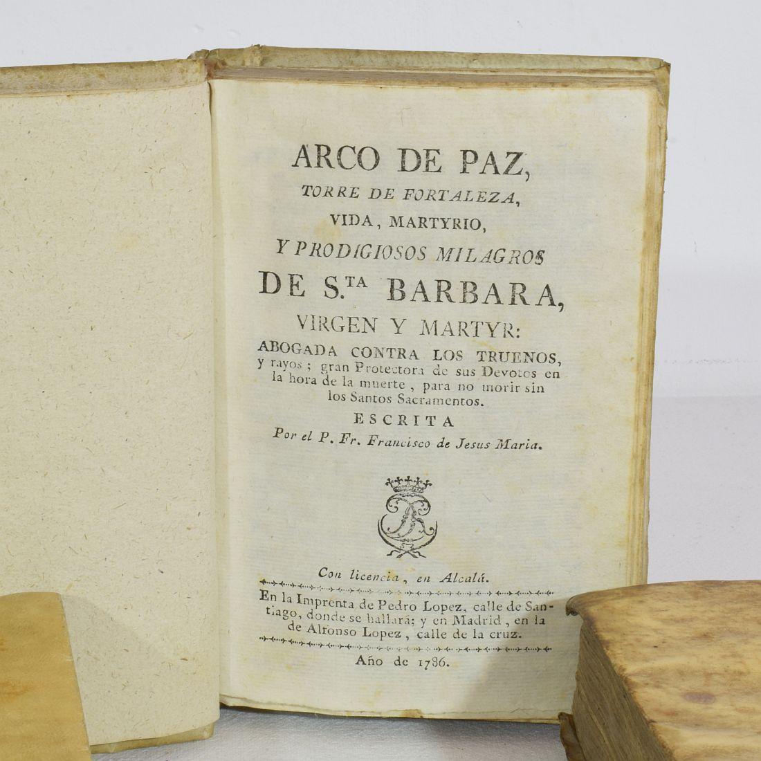 Nice Collection of 18th Century Weathered Spanish Vellum Books 12