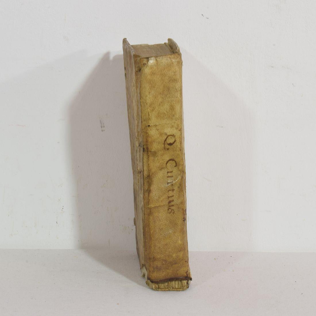 Nice Collection of 18th Century Weathered Spanish Vellum Books In Fair Condition In Buisson, FR