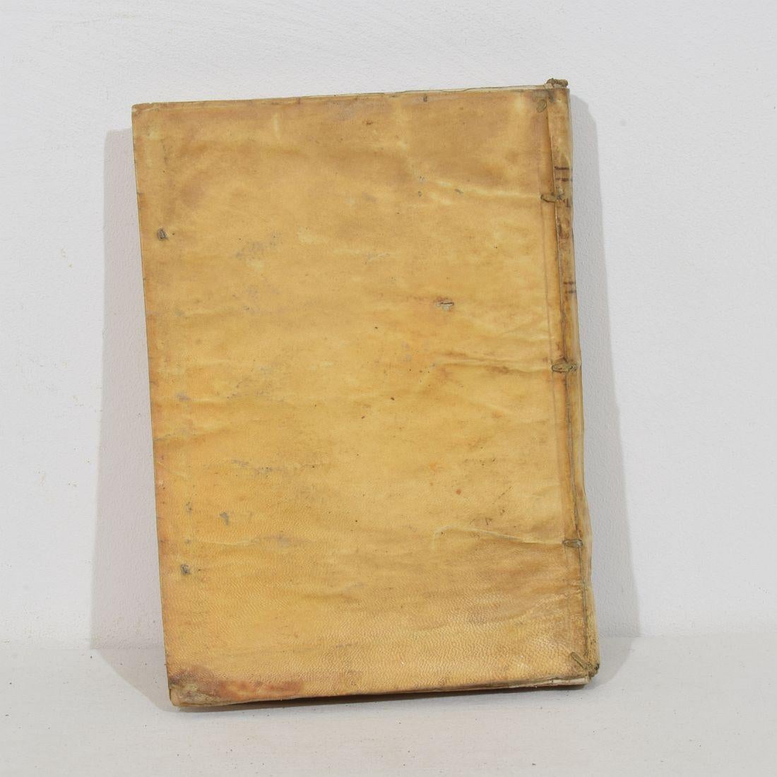 Pergamena Bella collezione di libri in Vellum spagnolo invecchiato del 18° secolo in vendita