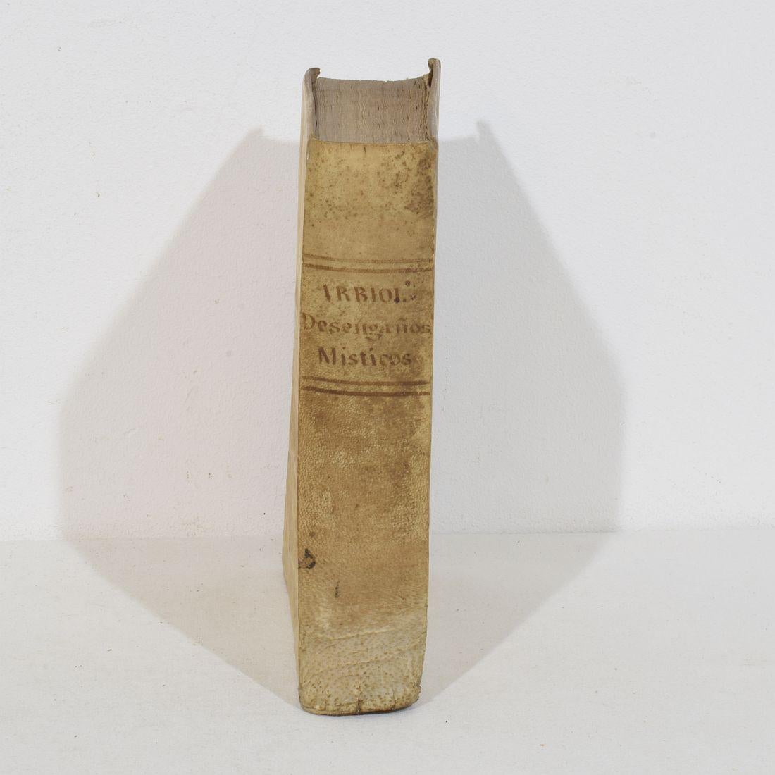 Bella collezione di libri in Vellum spagnolo invecchiato del 18° secolo in vendita 3
