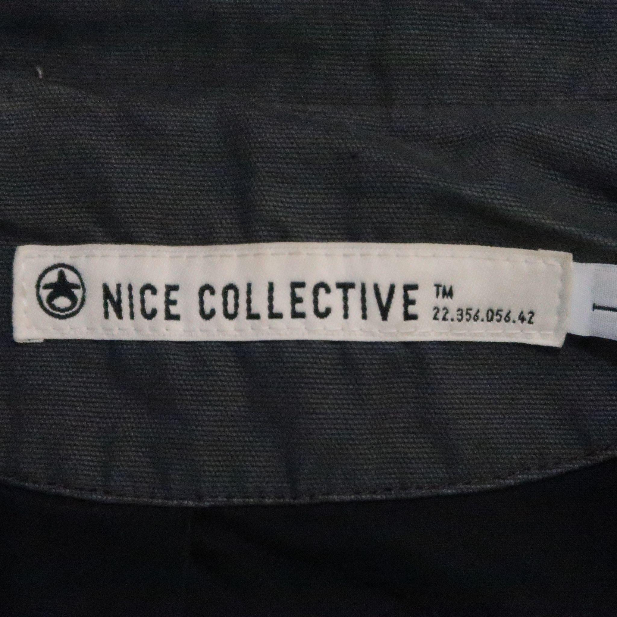 NICE COLLECTIVE L Dark Gray Cotton Military Style Jacket 3