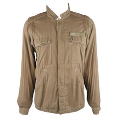 NICE COLLECTIVE XL Olive Contrast Stitch Cotton Jacket