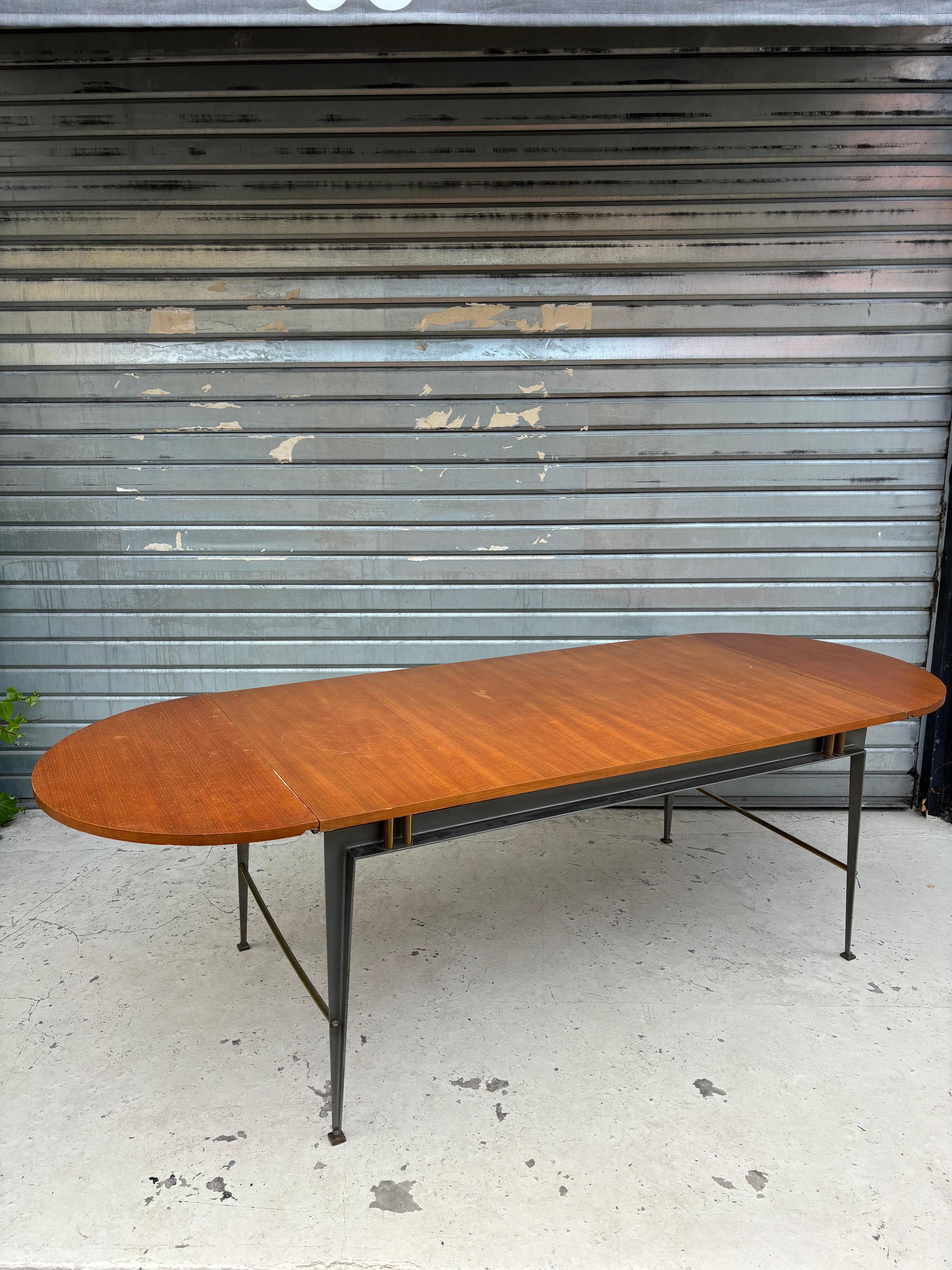 Bonita mesa de comedor atribuida a Jules Leleu en Bueno estado para la venta en SAINT-OUEN-SUR-SEINE, FR