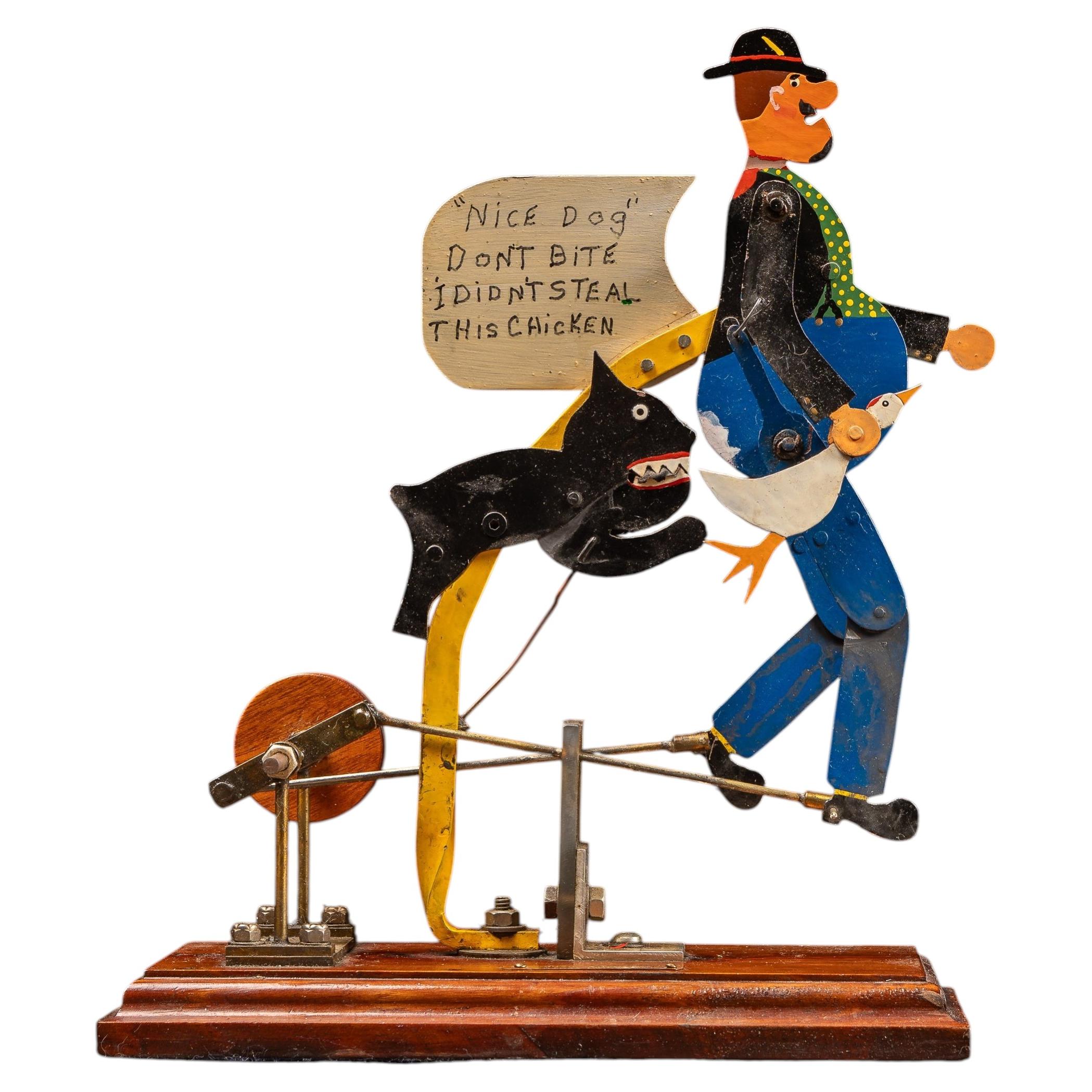 Nice Dog  Alonzo Berggren Folk Art Automaton