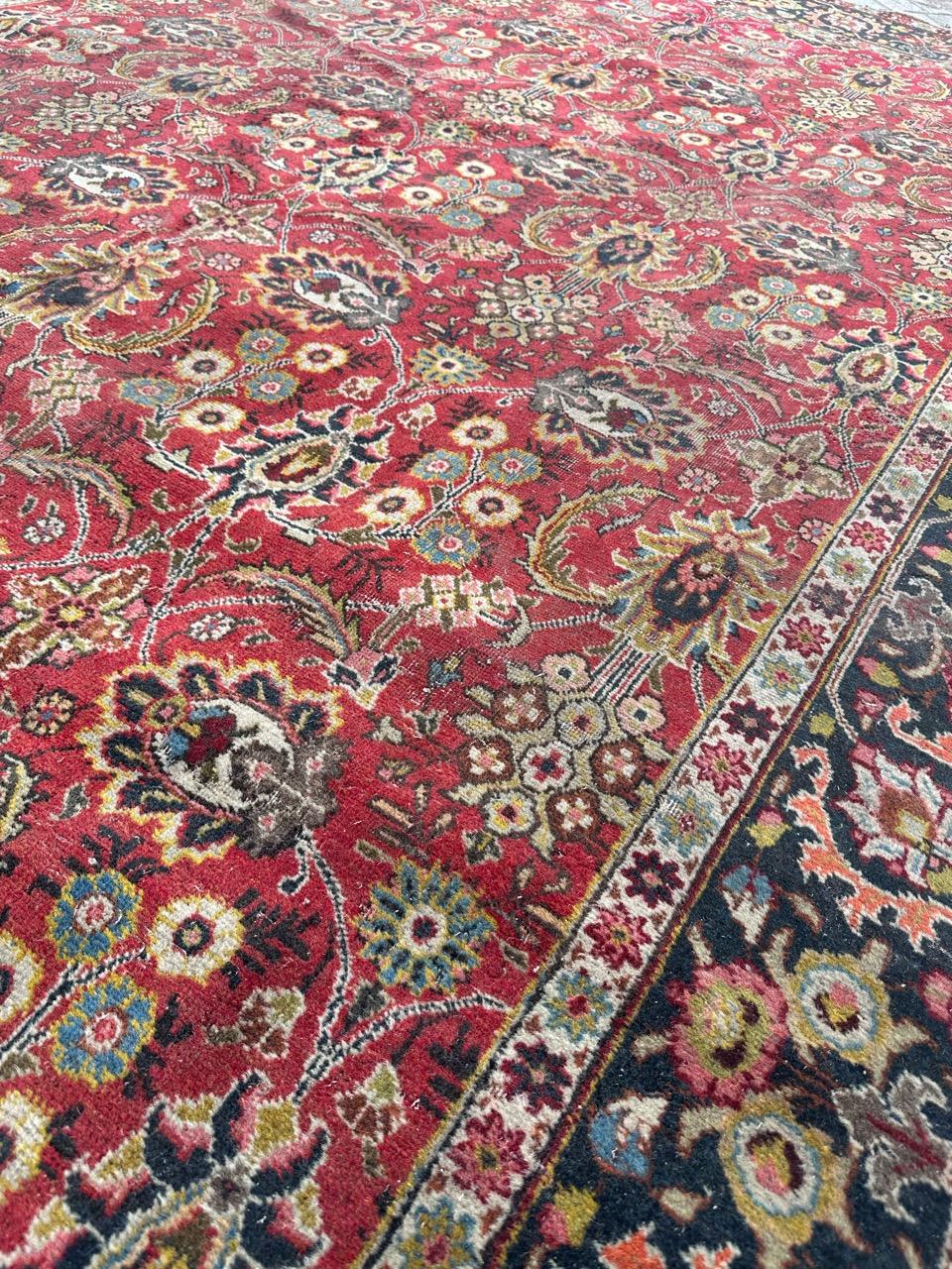 Bobyrug’s Nice early 20th century tabriz rug For Sale 4