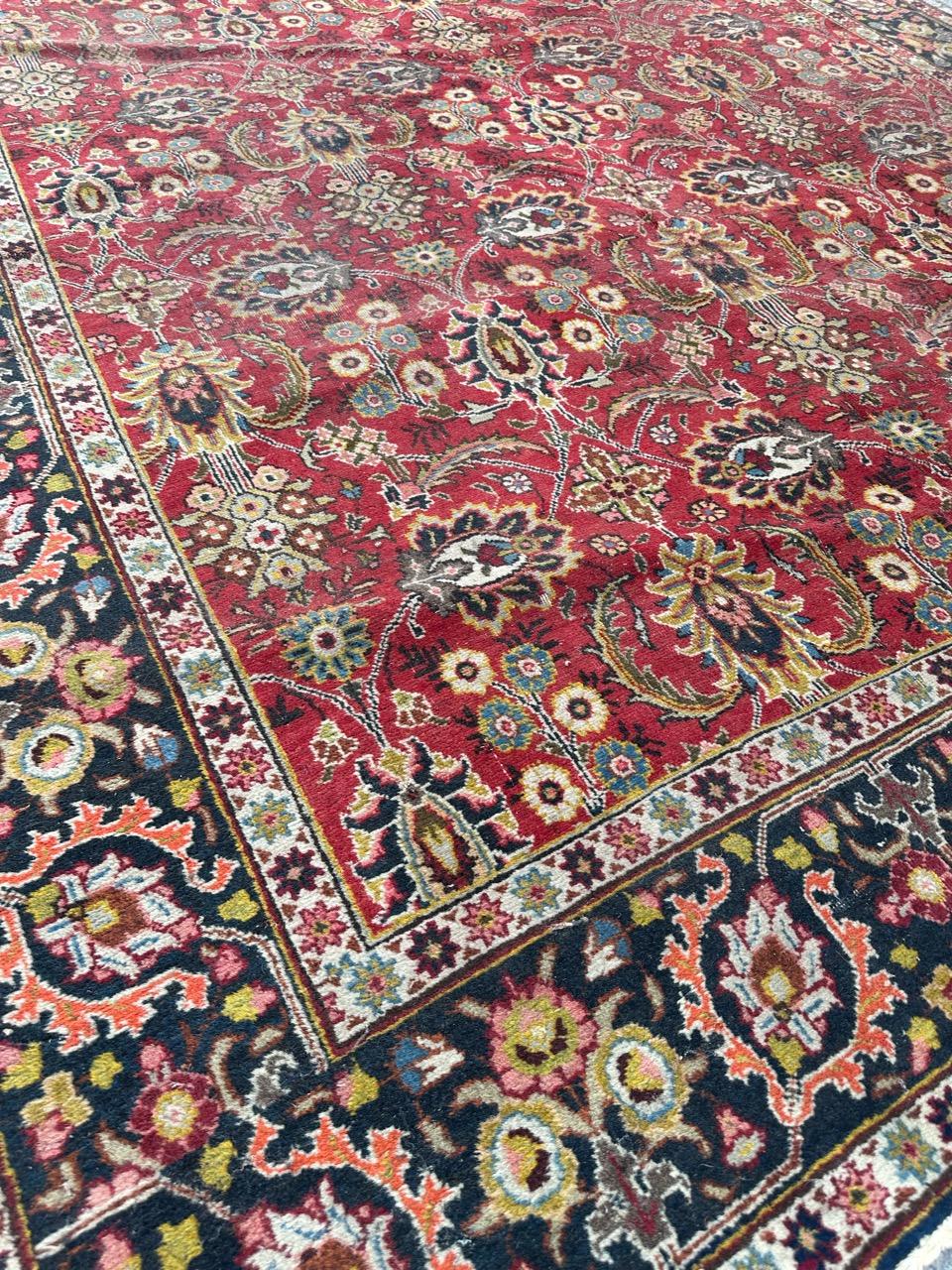 Bobyrug’s Nice early 20th century tabriz rug In Good Condition For Sale In Saint Ouen, FR