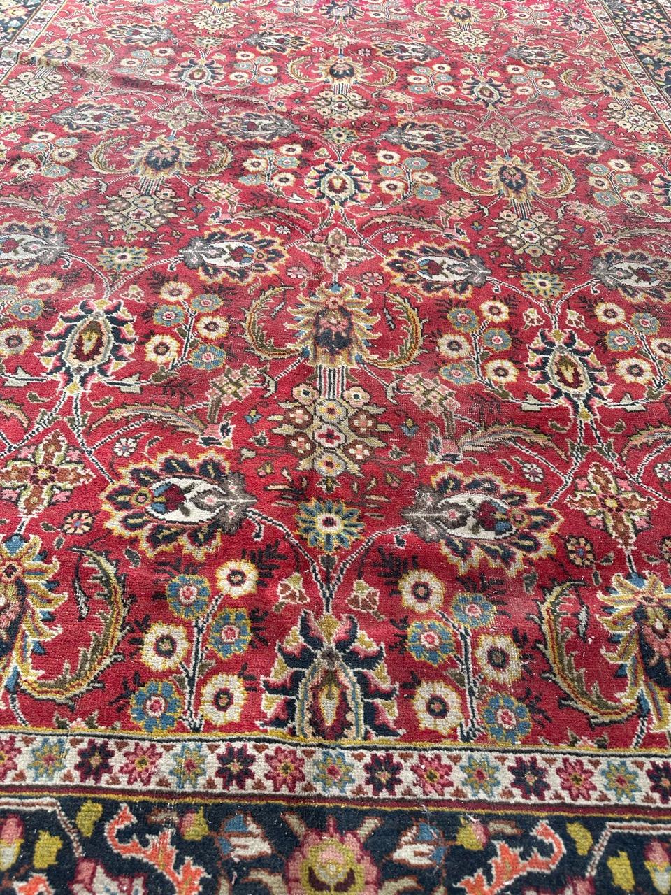 20th Century Bobyrug’s Nice early 20th century tabriz rug For Sale