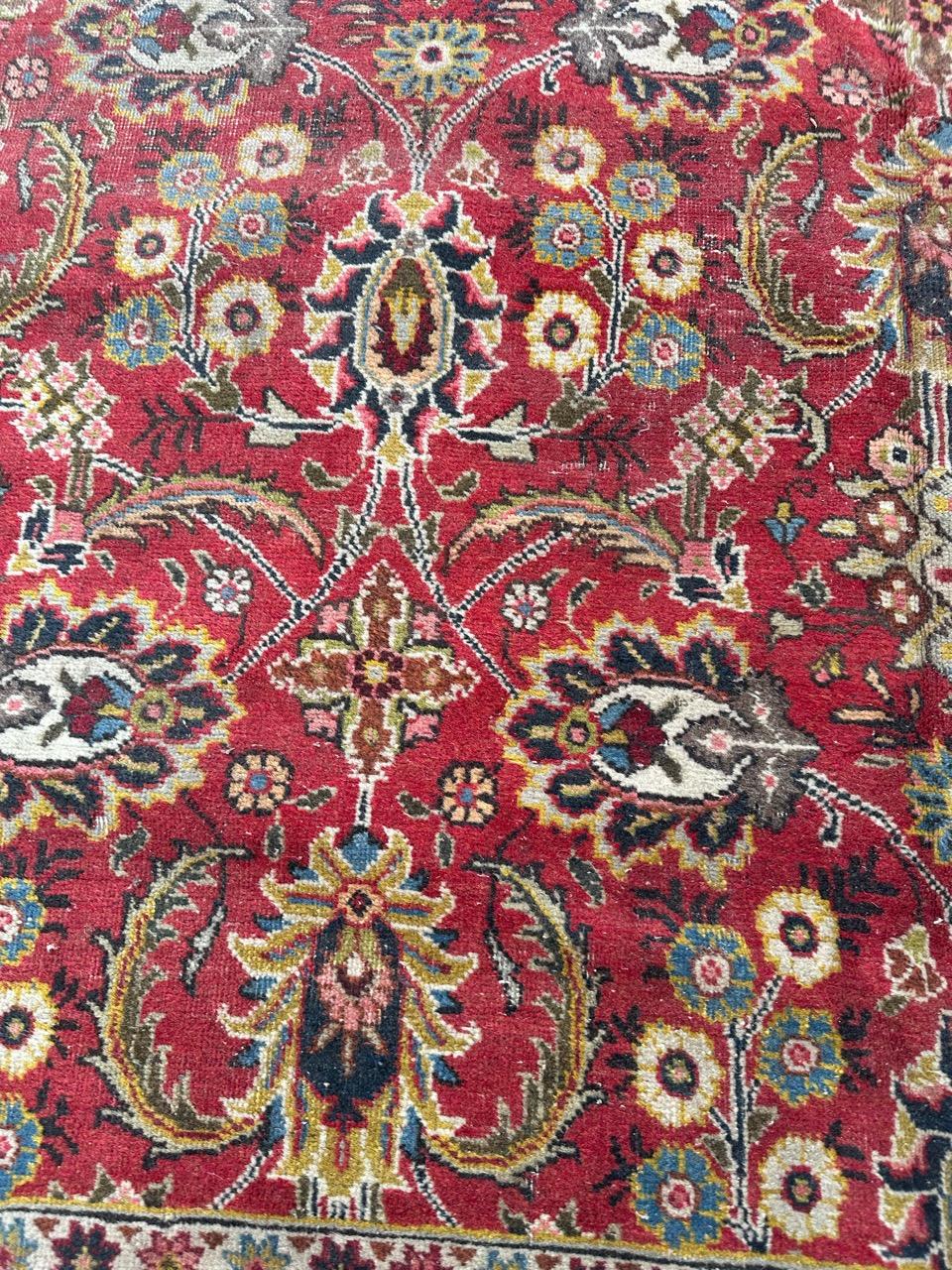 Bobyrug’s Nice early 20th century tabriz rug For Sale 1