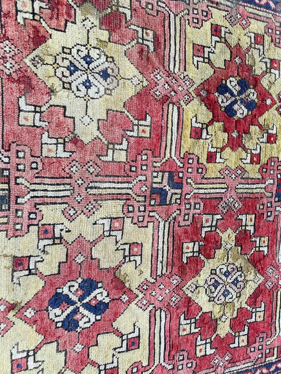 Bobyrug’s Nice Early 20th Century Turkish Smyrne Rug For Sale 4