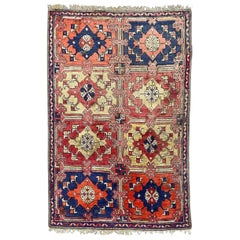 Joli tapis turc Smyrne du début du 20ème siècle de Bobyrug's