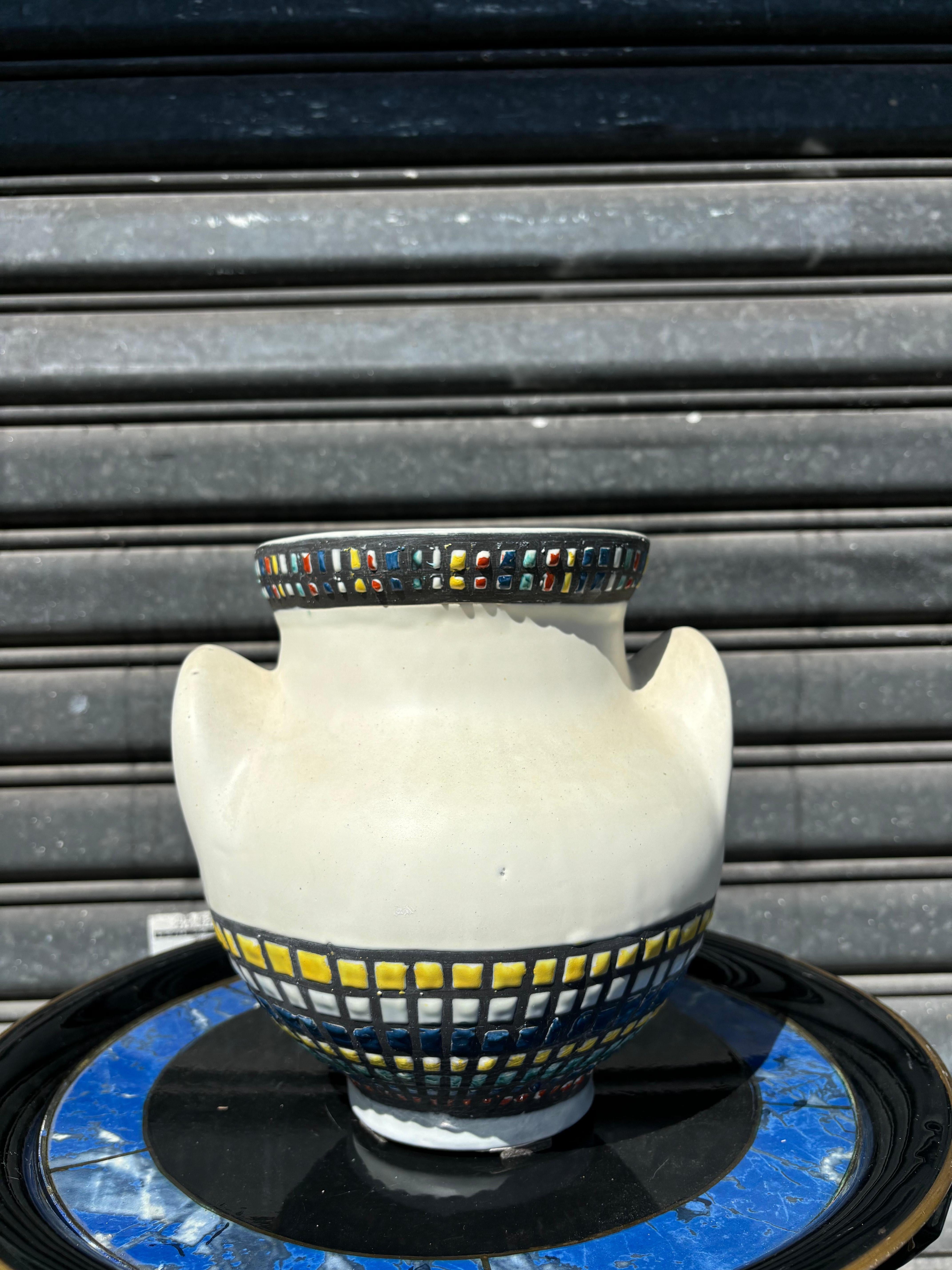 Ceramica Bel vaso per le orecchie di Roger Capron in vendita