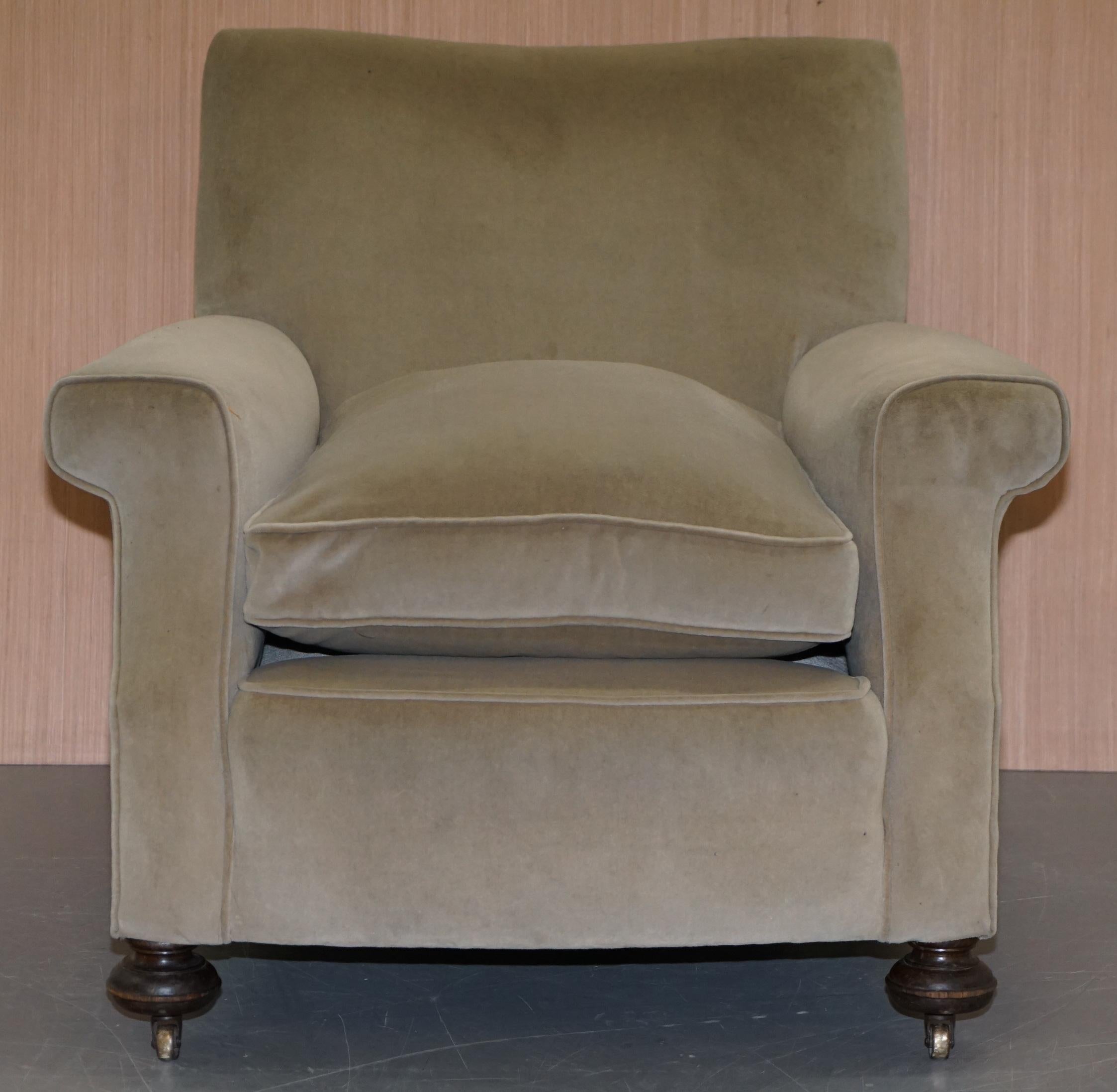 We are delighted to offer for sale this lovely and very comfortable gentleman’s club armchair with stamped inside back leg

A very good looking and well made club armchair, stamped to the inside back leg 1658 I think it is which is most likely an