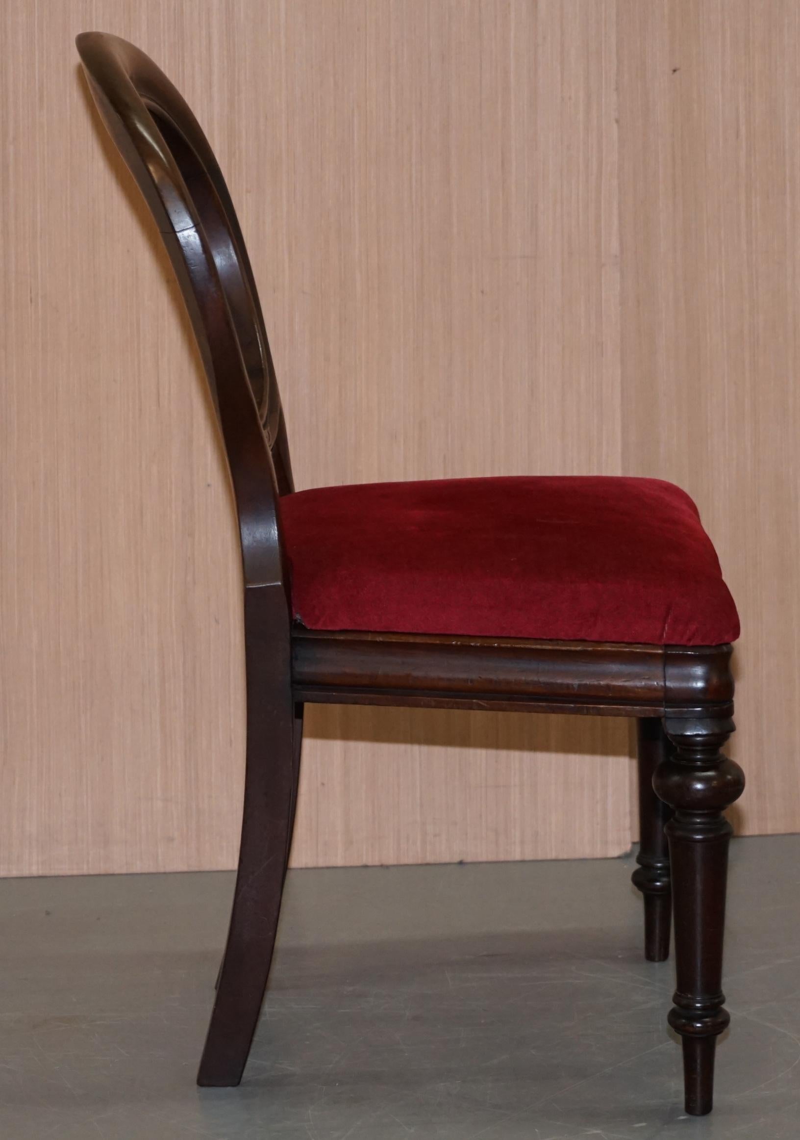 Velvet Nice Edwardian Medallion Spoon Back Chair for Dressing Table or Desk Office Use