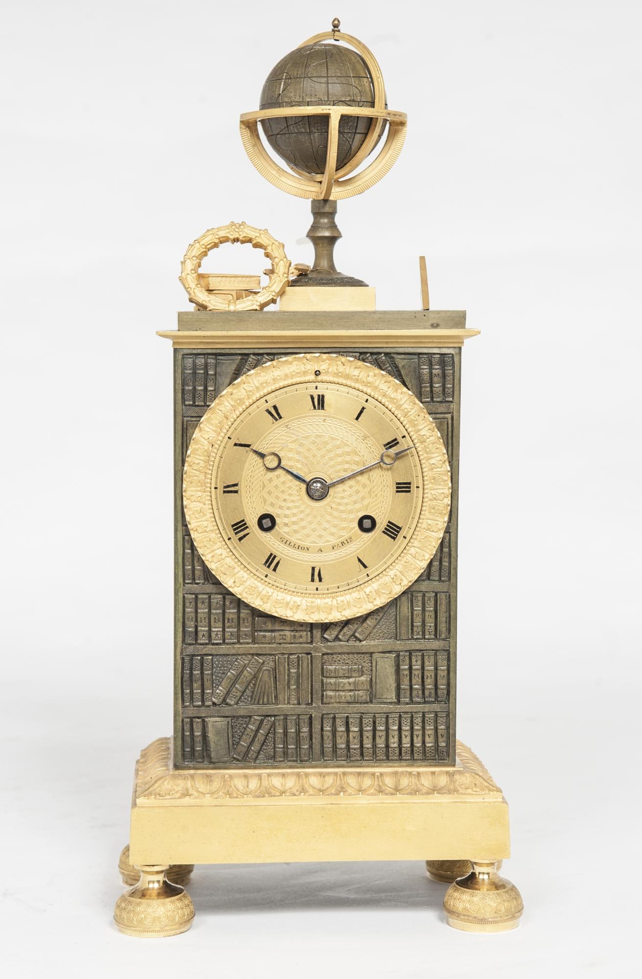 XIXe siècle Belle horloge de cheminée Empire Charle X de Gillion a Paris en vente