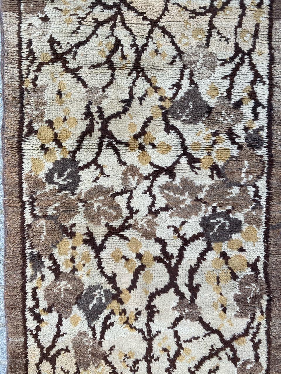 Hand-Knotted Bobyrug’s Nice European Art Deco Rug For Sale