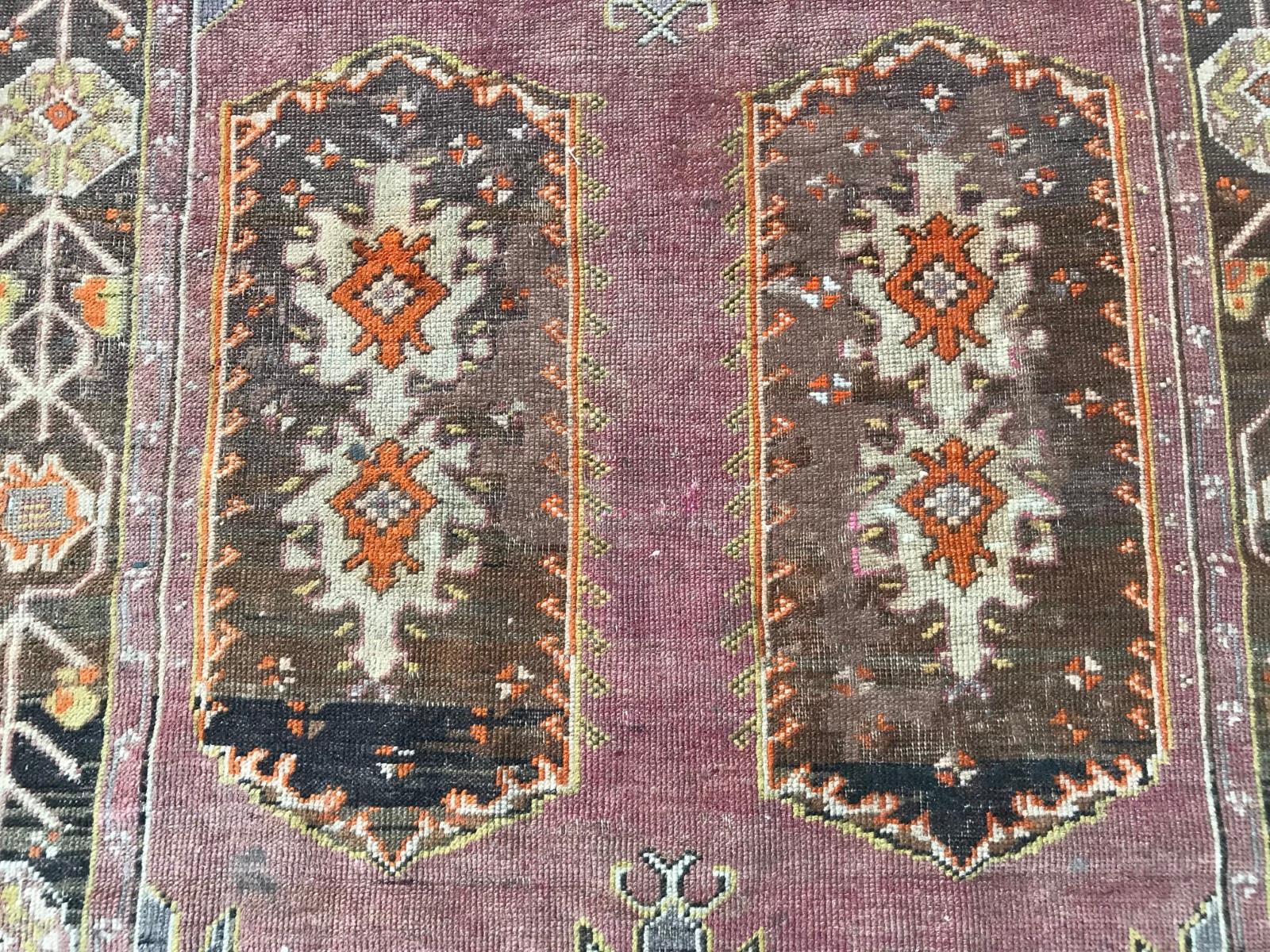 Hand-Knotted Nice Fine Antique Turkish Konya Rug