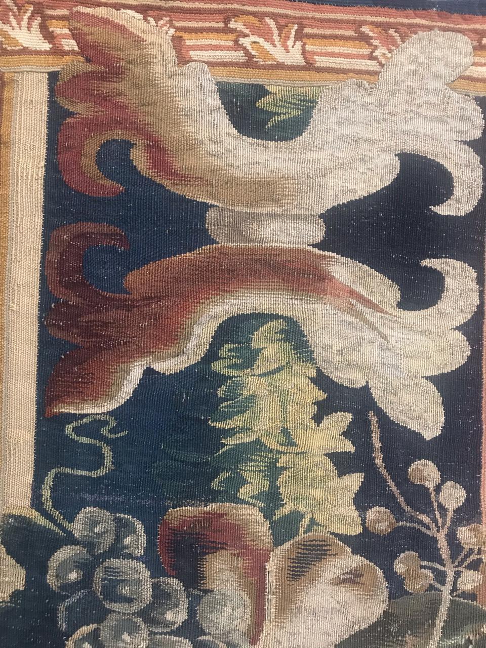 Aubusson Nice Flamish 17th Century Tapestry Fragment