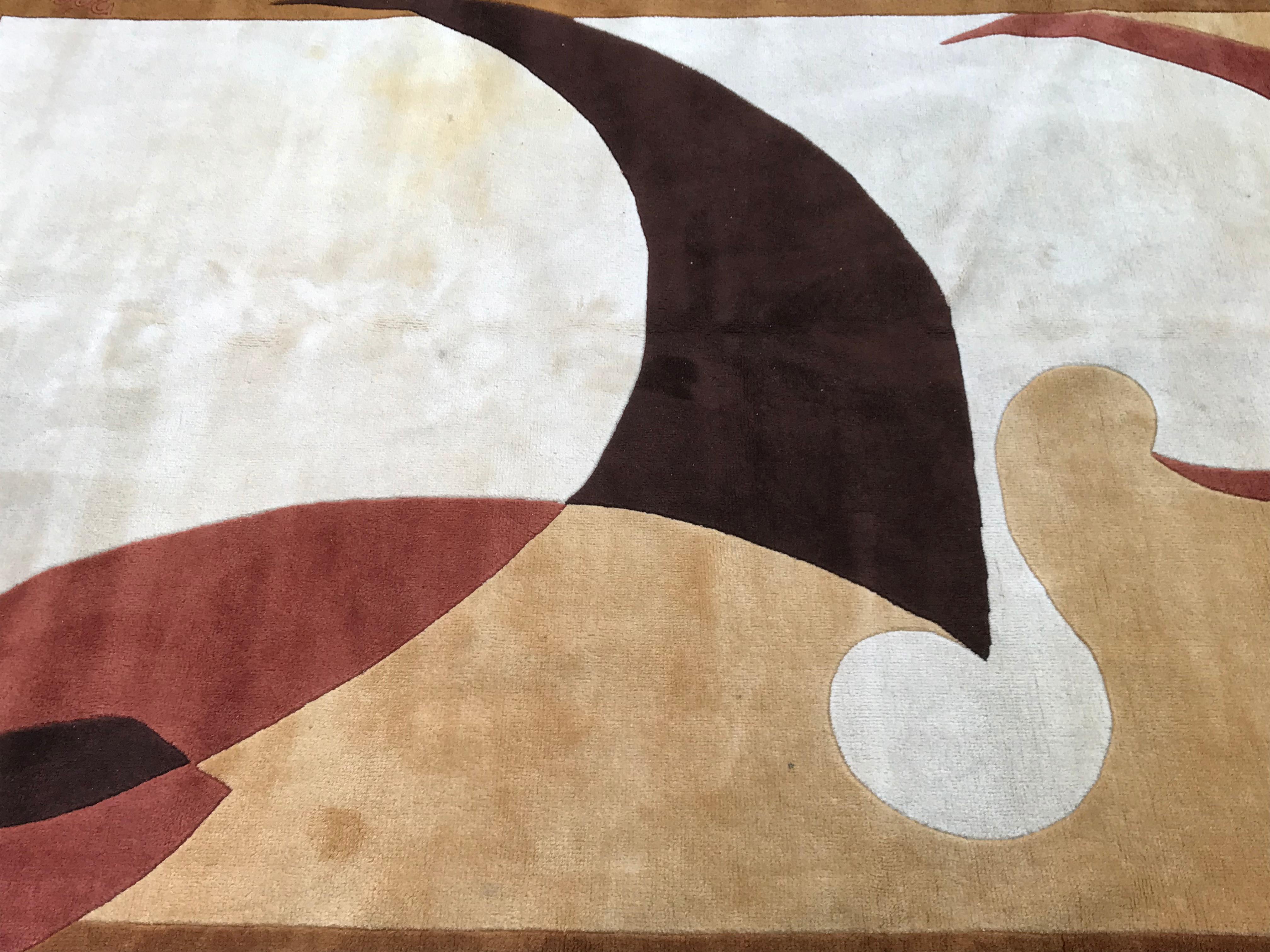 Nice French Art Deco Paul Née Rug In Excellent Condition For Sale In Saint Ouen, FR