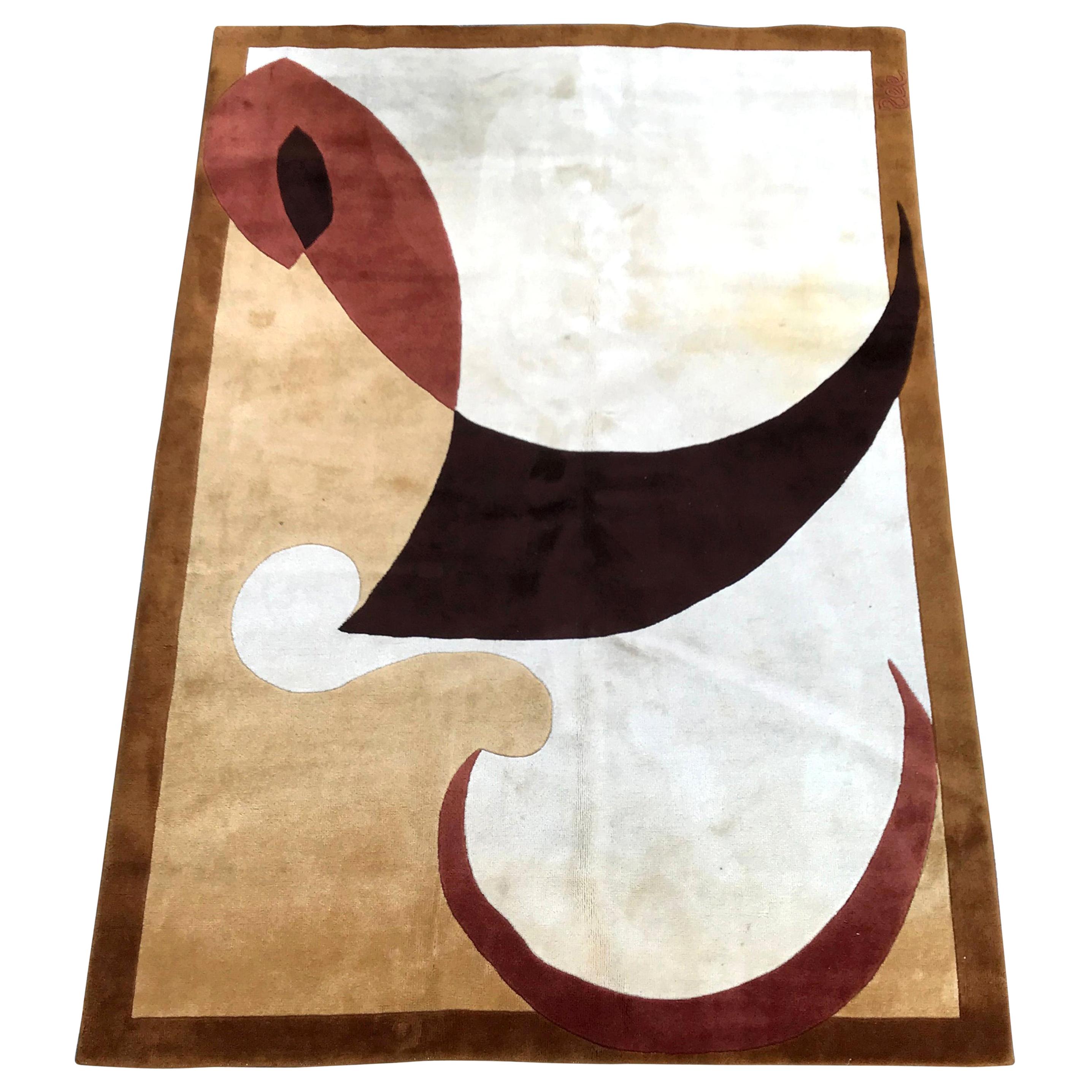 Nice French Art Deco Paul Née Rug For Sale