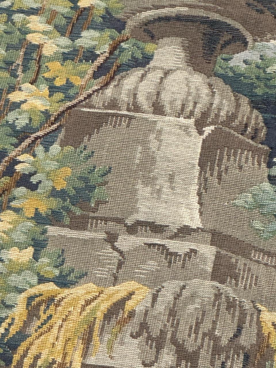 Nice French Aubusson Style Jacquard Tapestry “Berger Galant” For Sale 6