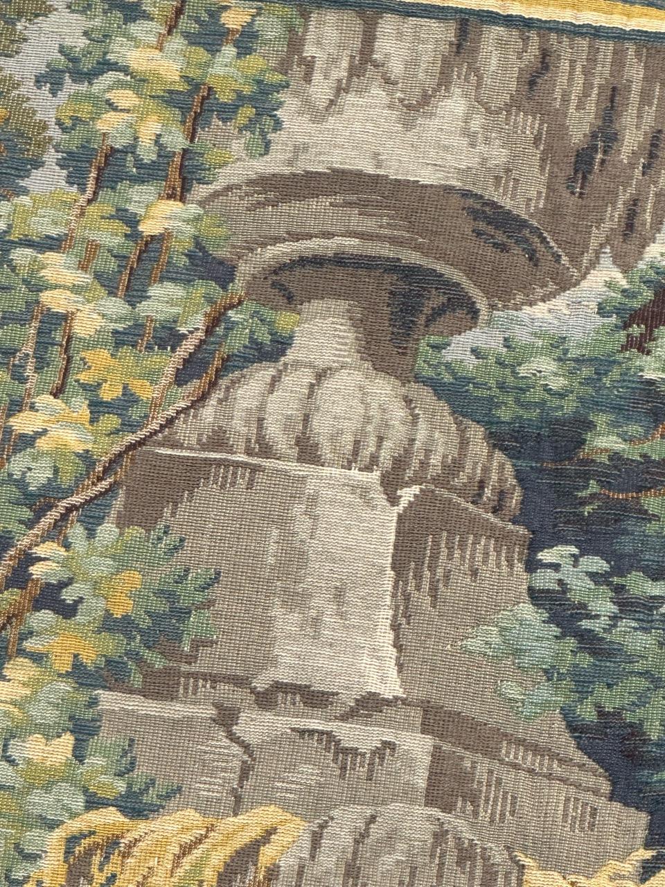 Nice French Aubusson Style Jacquard Tapestry “Berger Galant” For Sale 13