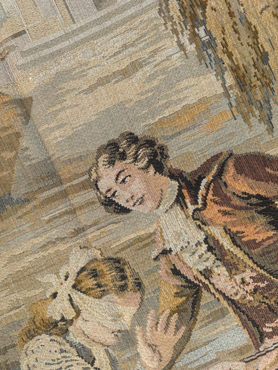 Bonito Tapiz Jacquard Francés Estilo Aubusson en venta 10