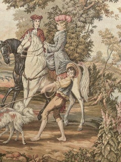 Belle tapisserie française de style Aubusson en jacquard